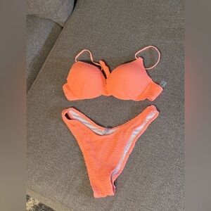 SHEIN Vibrant Orange Bikini Set